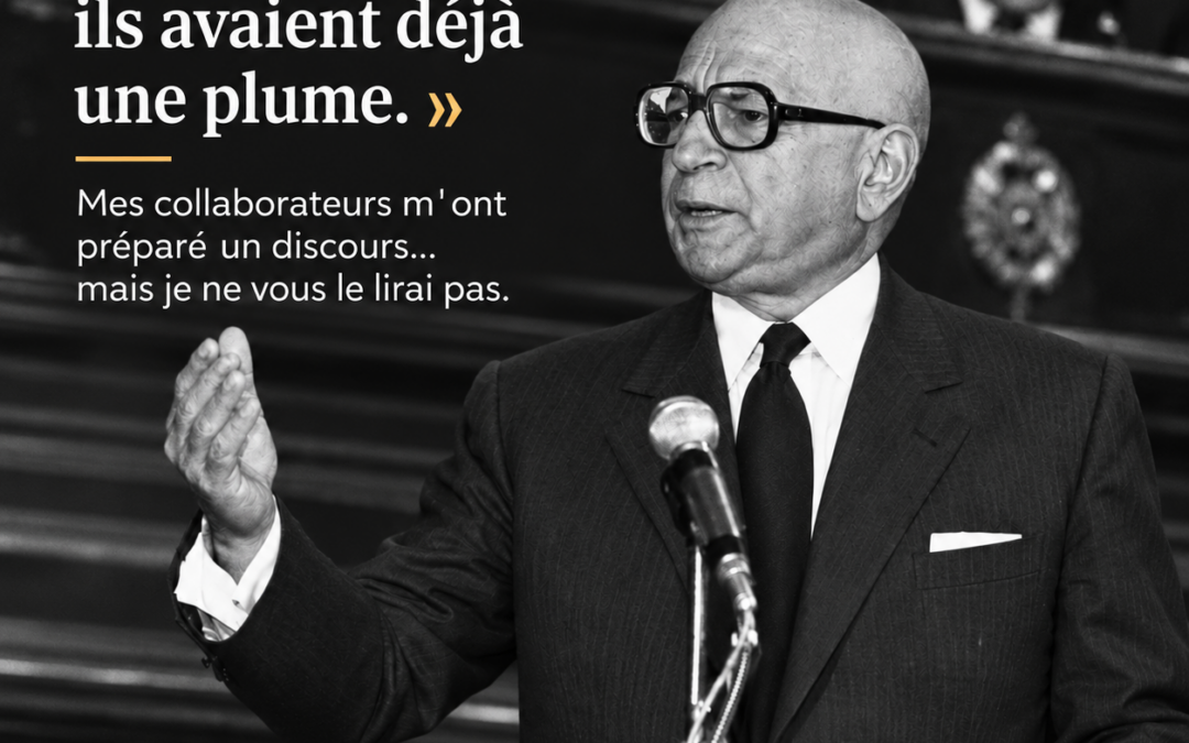 « Mes collaborateurs m’ont préparé un discours… mais je ne vous le lirai pas. »